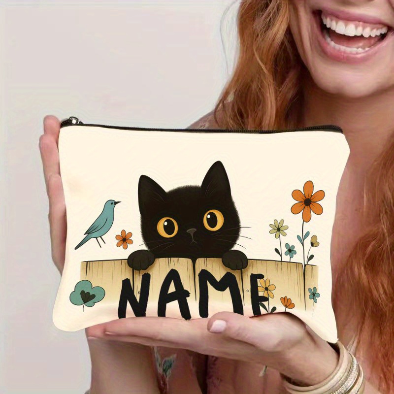 Embroidery Name Designs - Bolsa de maquillaje personalizada con nombre/texto