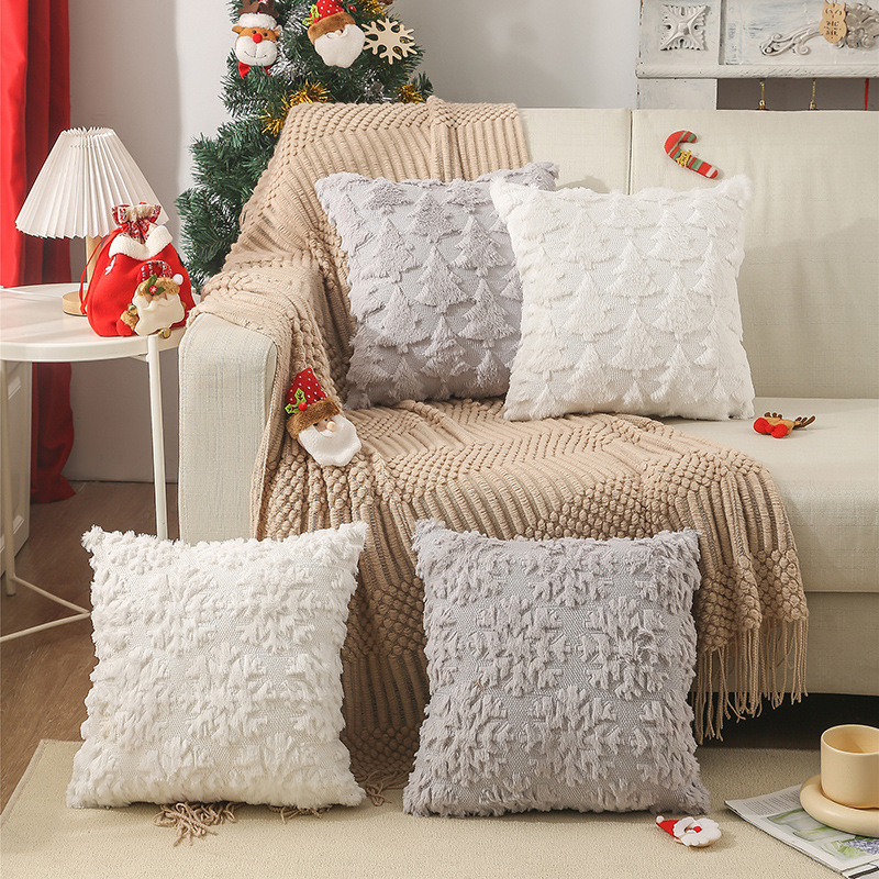 Embroidery Xmas Decorations - Funda de cojín con bordado de