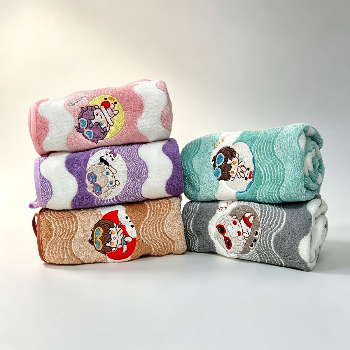 Embroidery Threads - Toalla de Mano de Felpa Coral