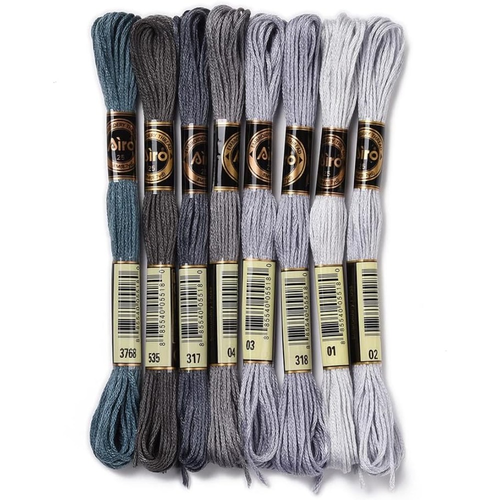 Embroidery Yarns - 8 ovillos, 70 yardas, pulseras de