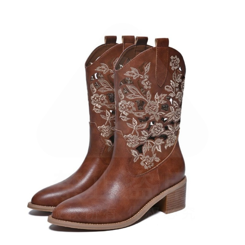 Embroidery Designer - Zapatos Retro para mujer, exquisitas botas