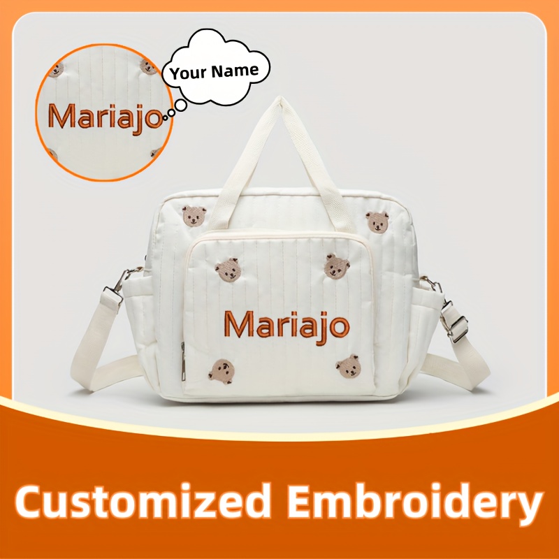 Embroidery Font Free - 1 bolsa de viaje con diseño