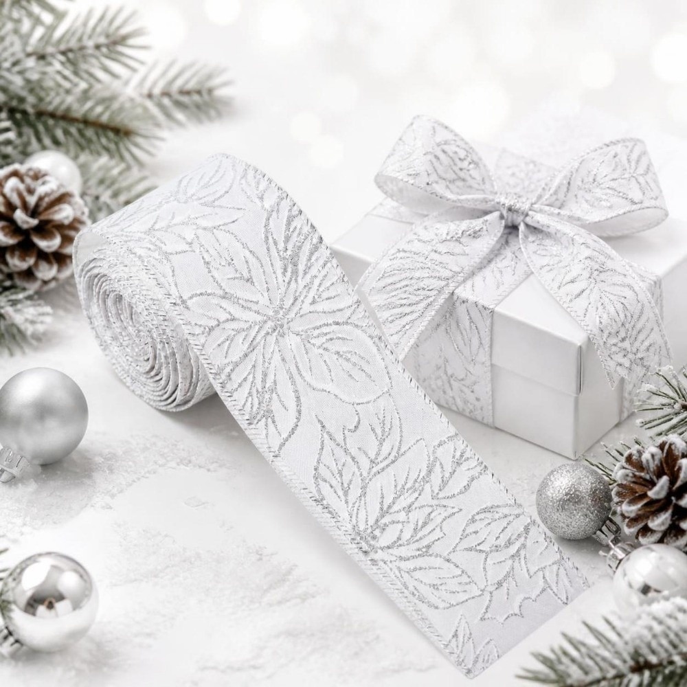 Embroidery Xmas Decorations - Cinta de tela con bordado de