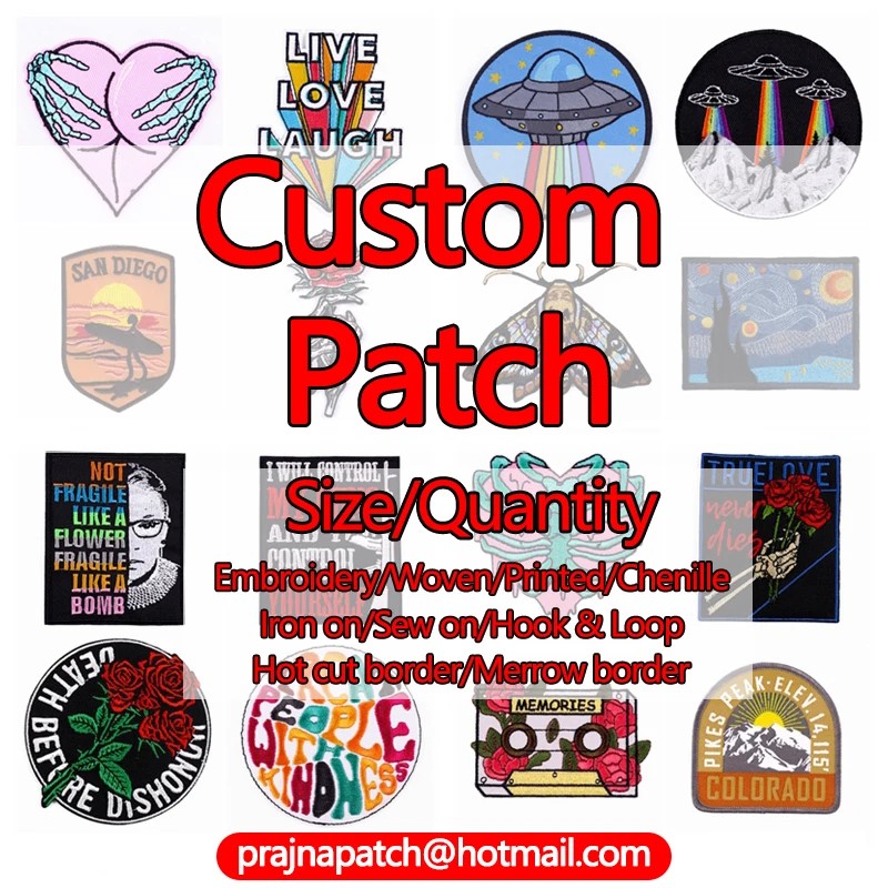 Parche bordado personalizable, - Embroidery Name Designs reseña y precio