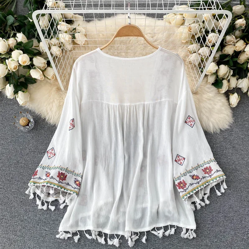 Camisa de verano para mujer, c - Embroidery On Shirt reseña y precio