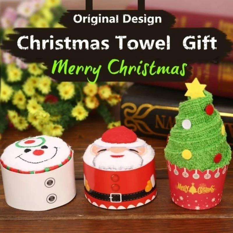 Toallas navideñas de 30x30cm,  - Embroidery Xmas Decorations reseña y precio