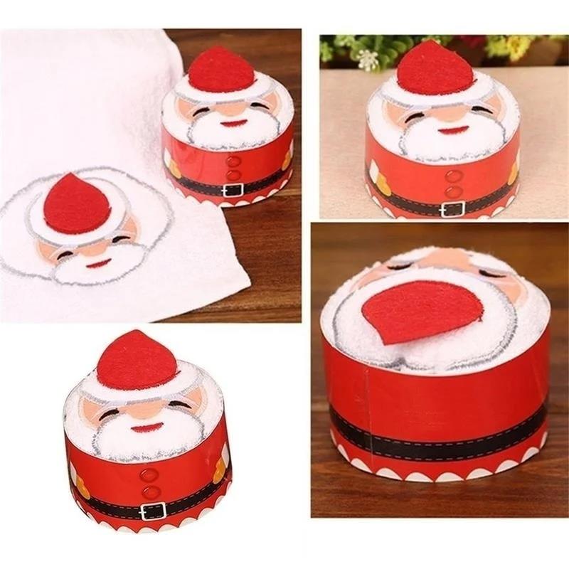 Toallas navideñas de 30x30cm,  - Embroidery Xmas Decorations reseña y precio