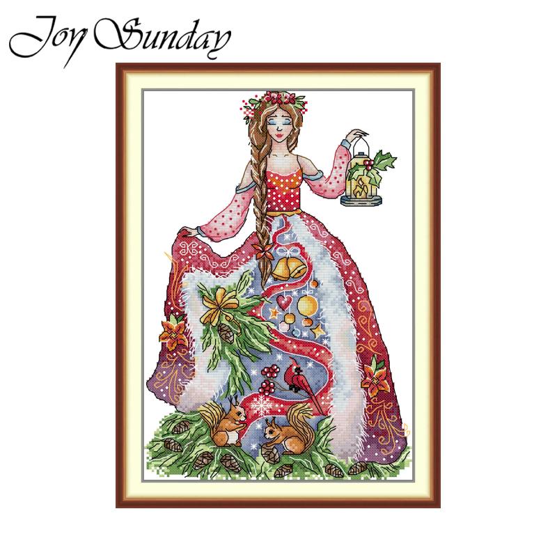 Joy Sunday-Kit de punto de cru - Embroidery Xmas Decorations reseña y precio