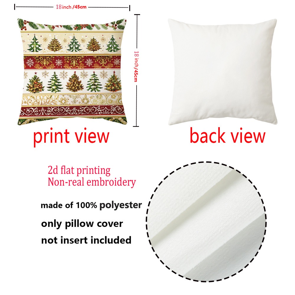 2 uds, fundas de cojín planas  - Embroidery Xmas Decorations reseña y precio