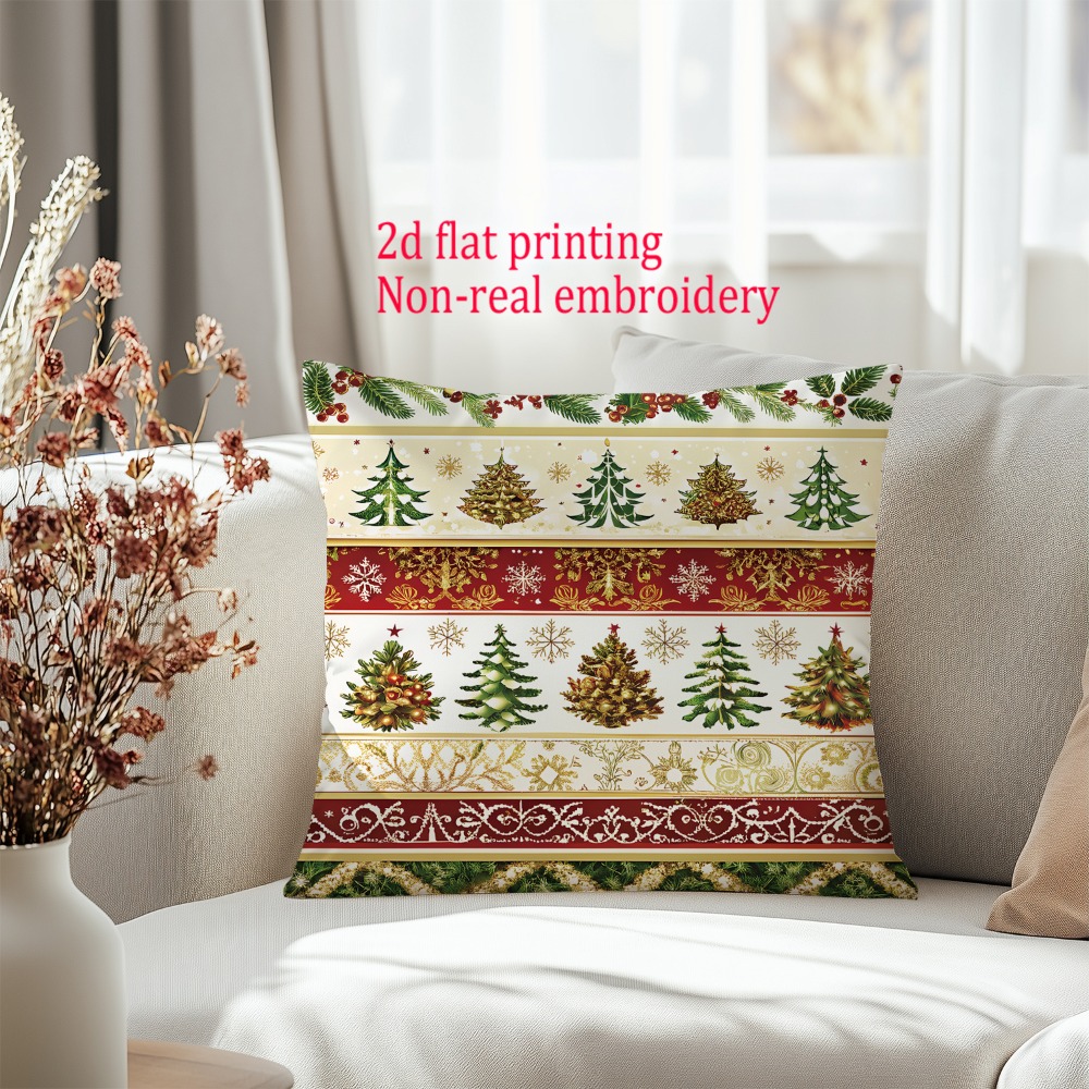 2 uds, fundas de cojín planas  - Embroidery Xmas Decorations reseña y precio