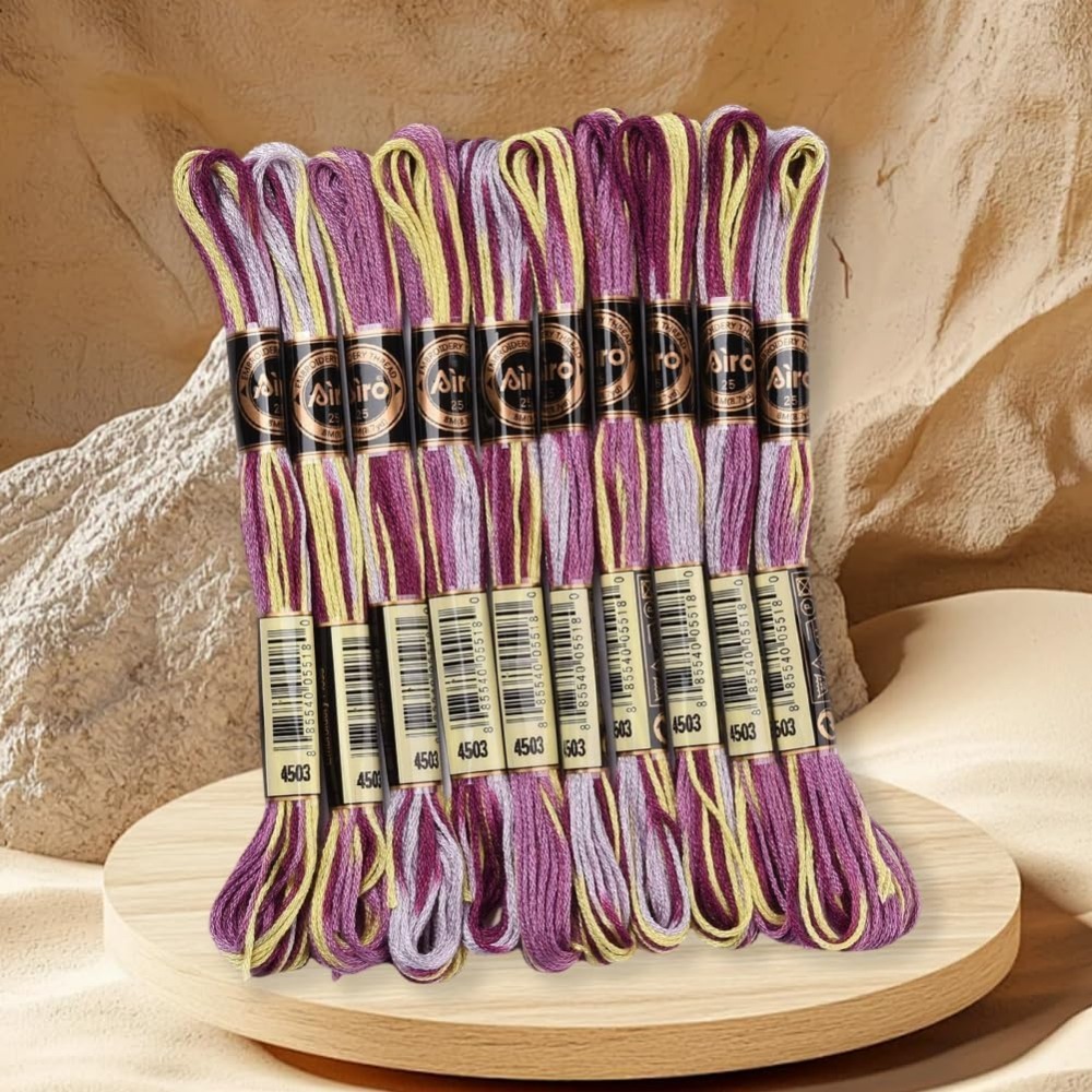 6 hebras de hilo de bordar mor - Embroidery Threads reseña y precio
