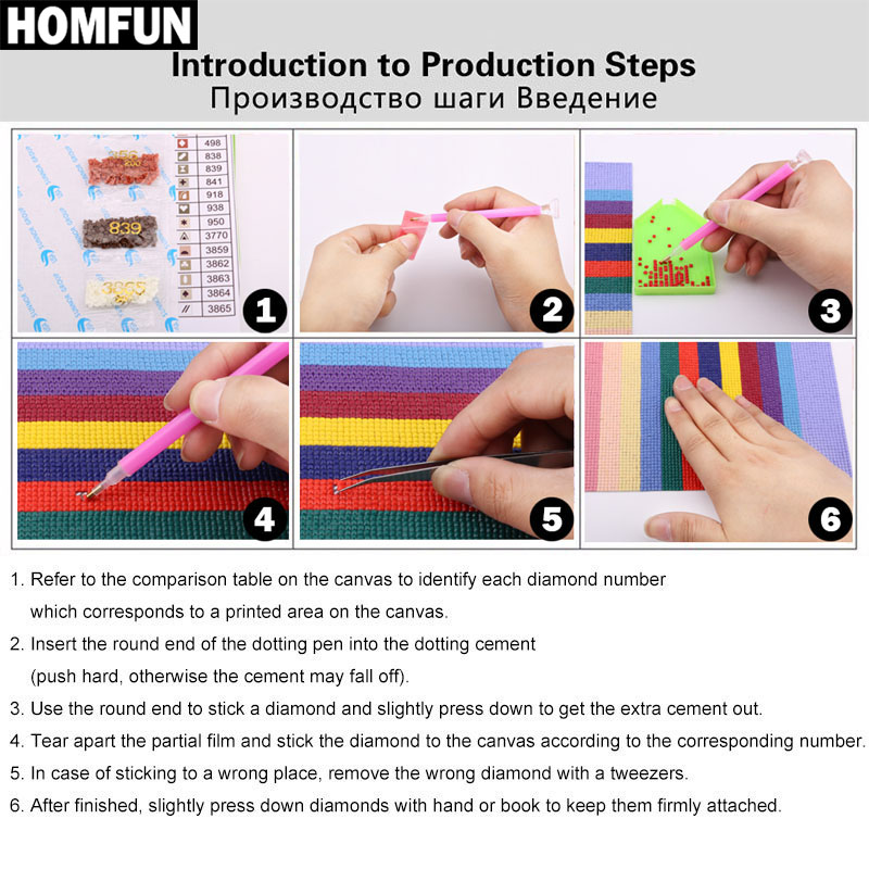 HOMFUN-pintura de diamante 5D  - Embroidery Lady Bug reseña y precio