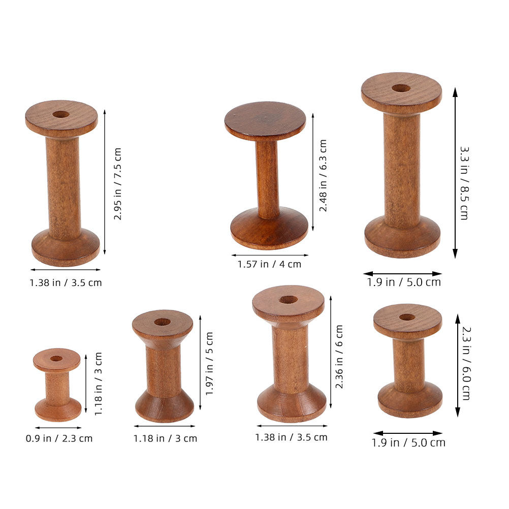 7 Bobinas de Madera Vintage pa - Embroidery Threads reseña y precio