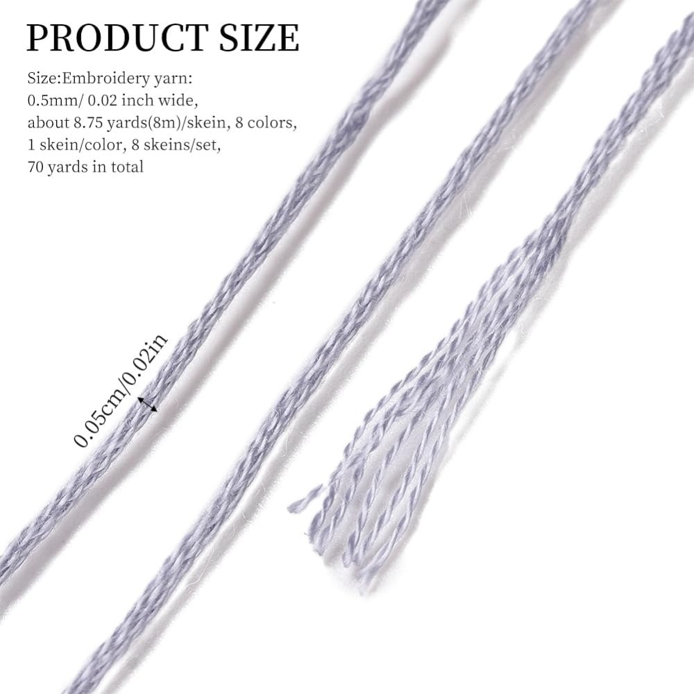 8 ovillos, 70 yardas, pulseras - Embroidery Yarns reseña y precio