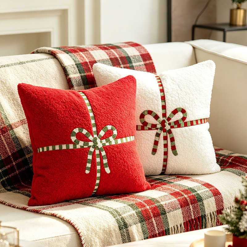 Funda de Almohada de Felpa con - Embroidery Xmas Decorations reseña y precio