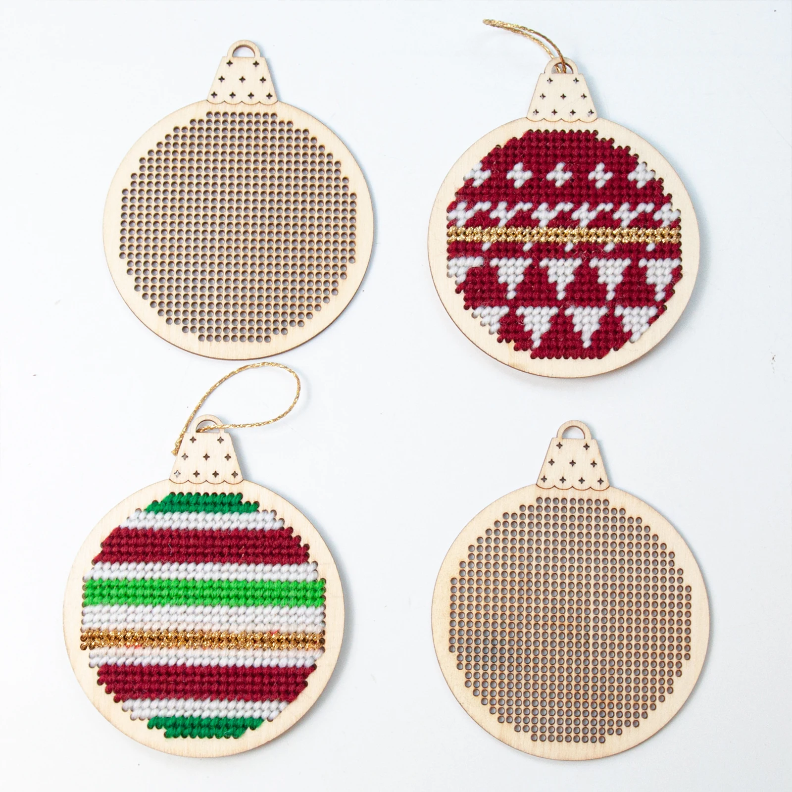 12 Piezas de Adornos de Madera - Embroidery Xmas Decorations reseña y precio