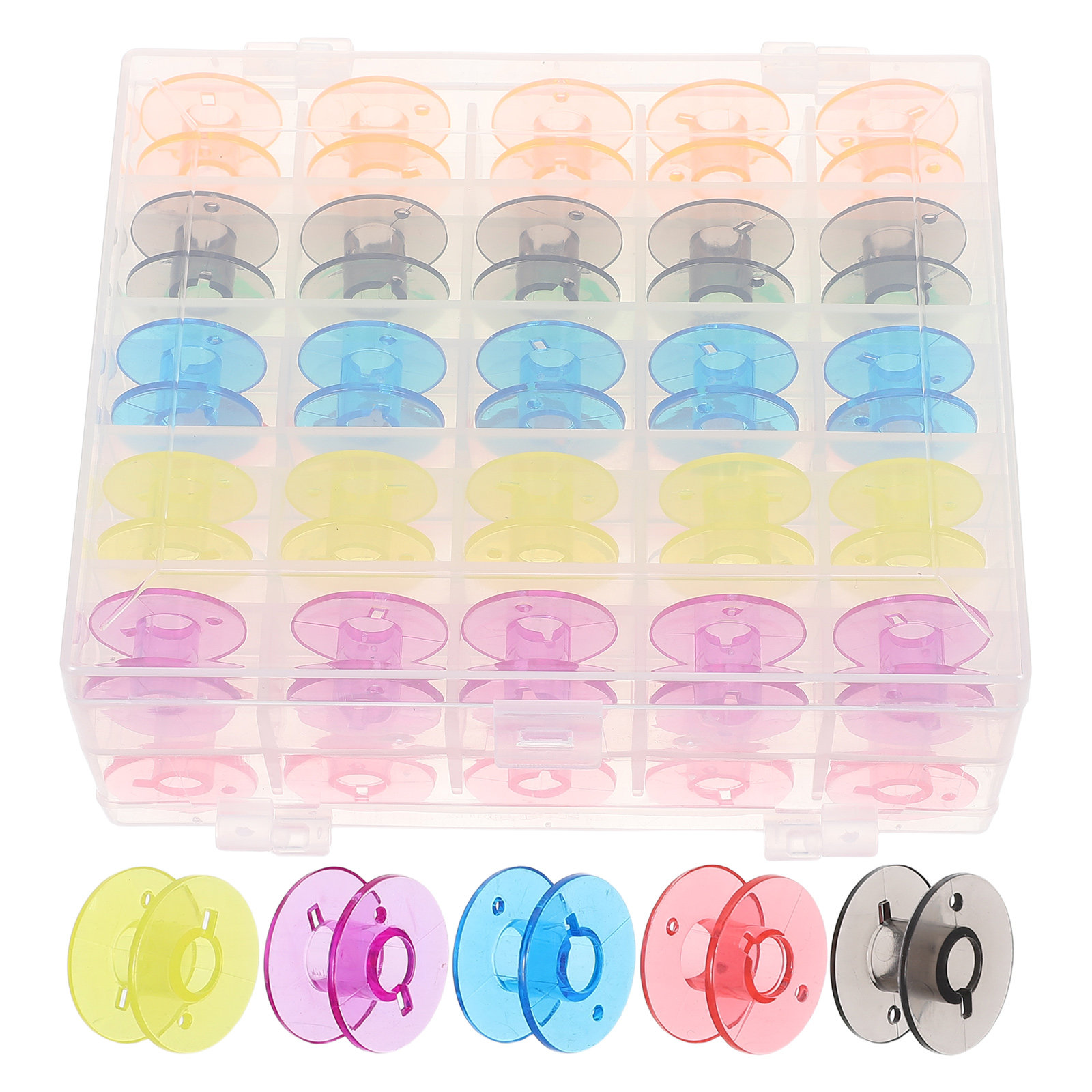 50 Bobinas de Plástico Transpa - Embroidery Threads reseña y precio