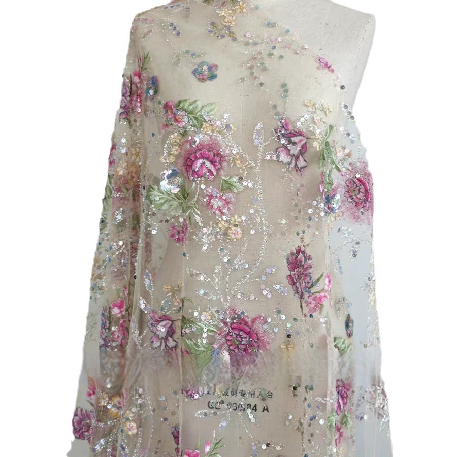 Tela de encaje de lujo con cue - Embroidery Beads reseña y precio