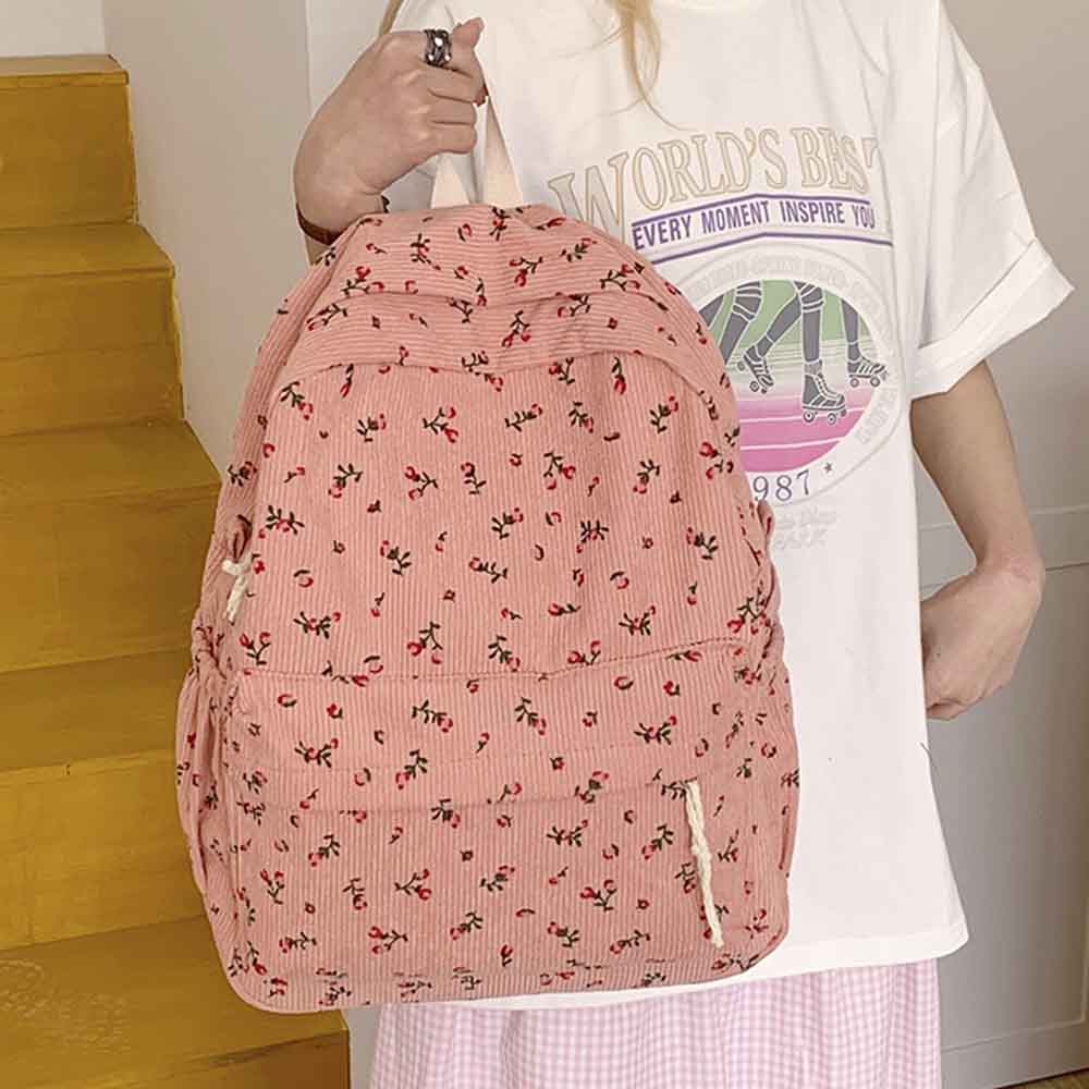 Mochila estampada de pana Ins, - Embroidery Name Designs reseña y precio