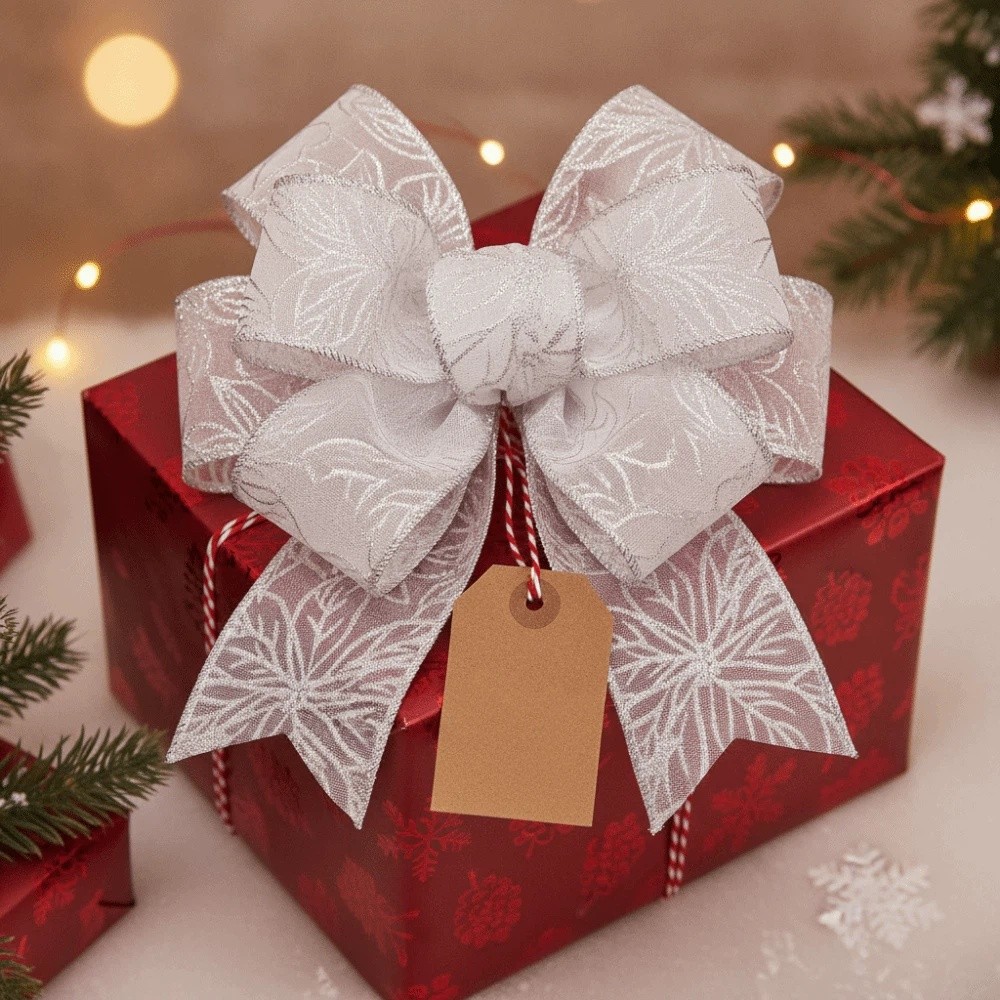 Cinta de tela con bordado de e - Embroidery Xmas Decorations reseña y precio