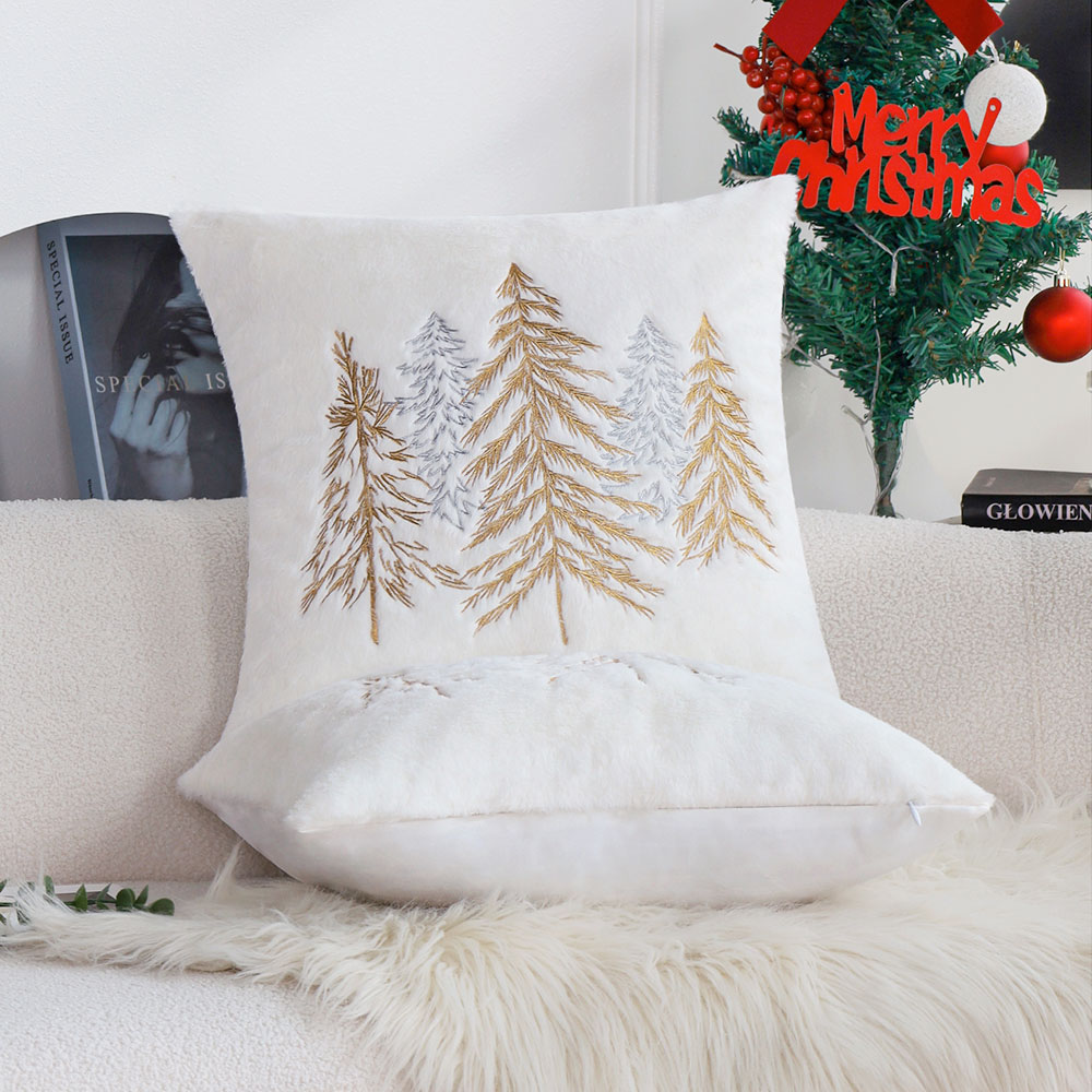 Funda de almohada navideña de  - Embroidery Xmas Decorations reseña y precio
