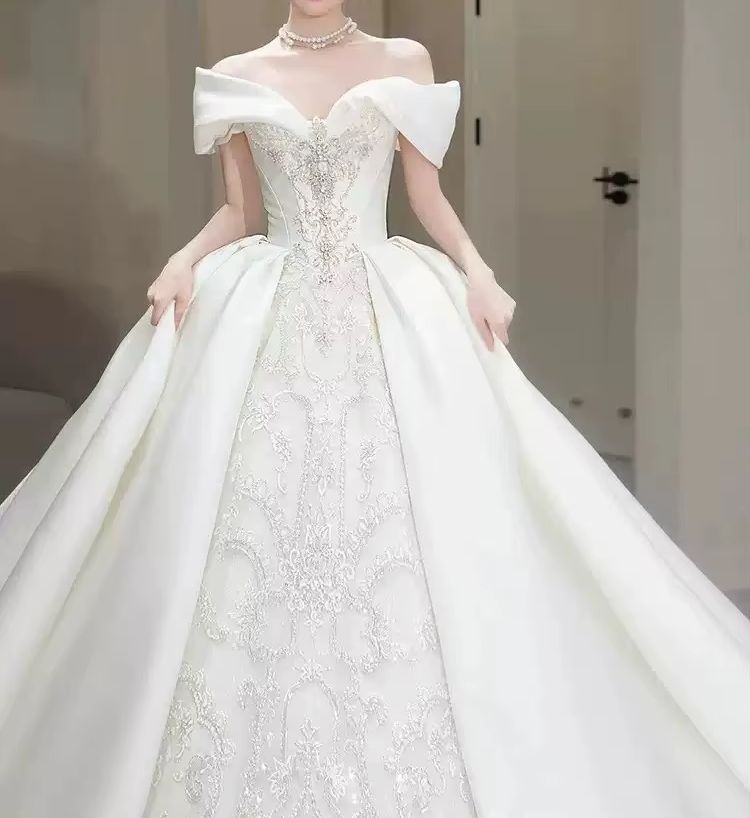 Vestidos de Novia Elegantes co - Embroidery Beads reseña y precio