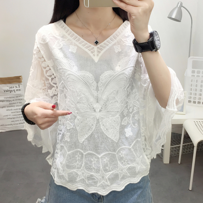 Camisa blanca de encaje bordad - Embroidery On Shirt reseña y precio
