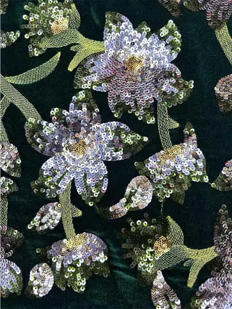 Tela de terciopelo retro de 1  - Embroidery Beads reseña y precio